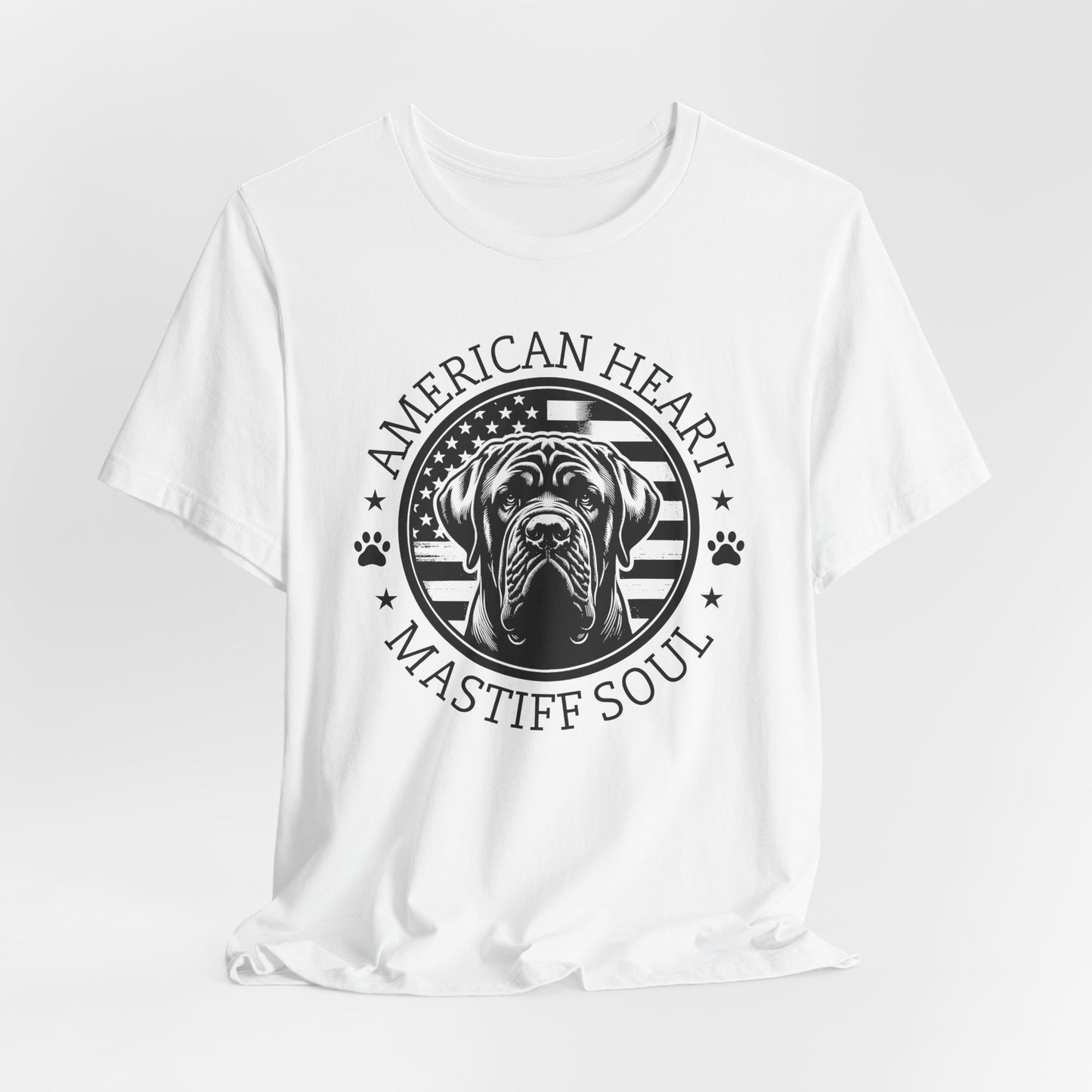 American Heart Mastiff Soul Patriotic T-Shirt