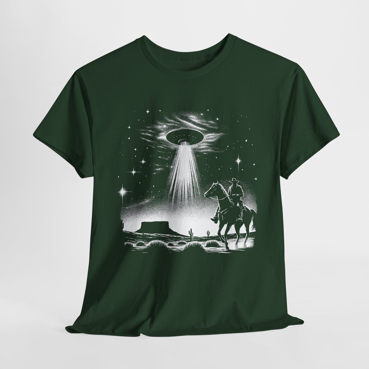 Cowboy UFO T-Shirt - Desert Alien Invasion