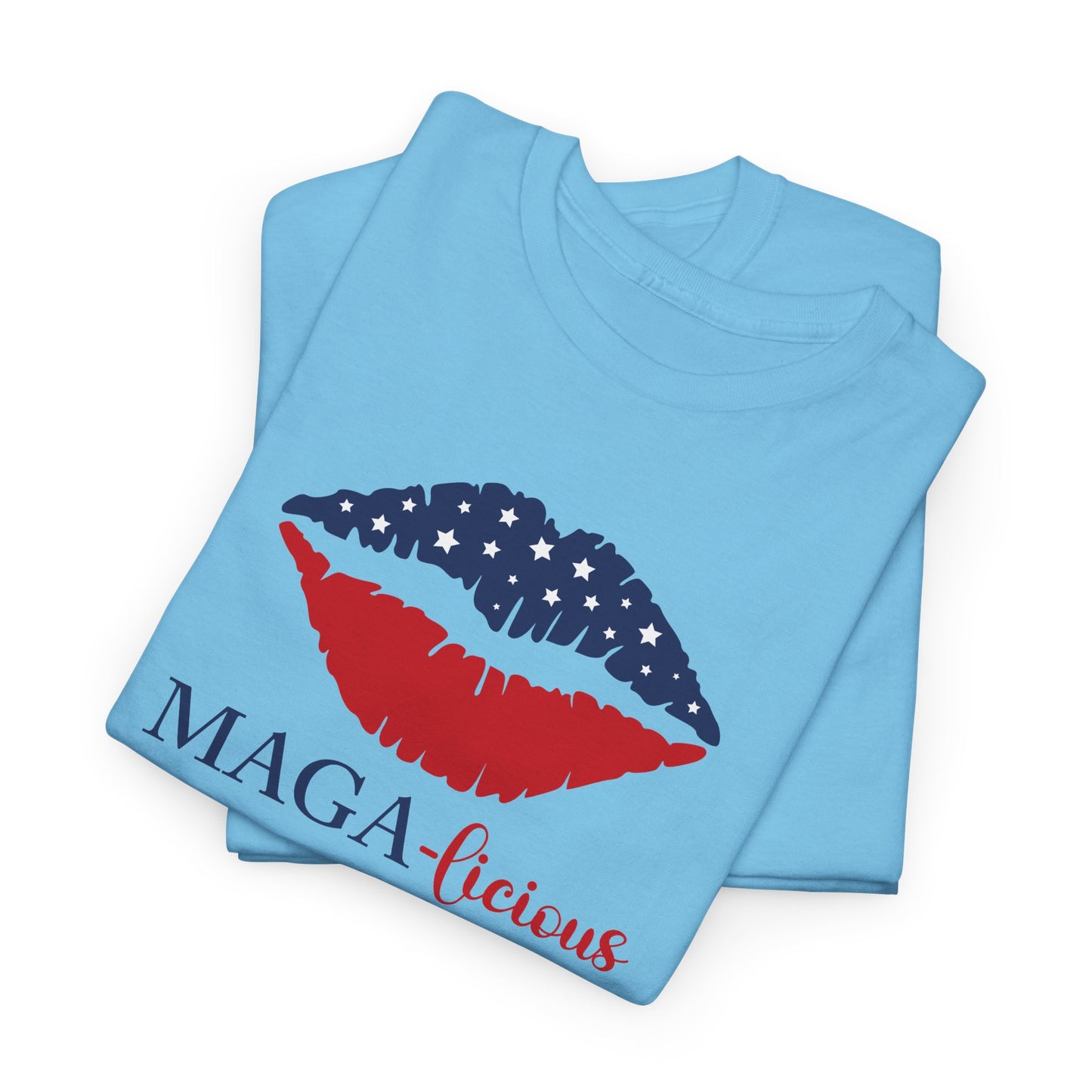 MAGA-licious T-Shirt - Patriotic Lips Graphic Tee
