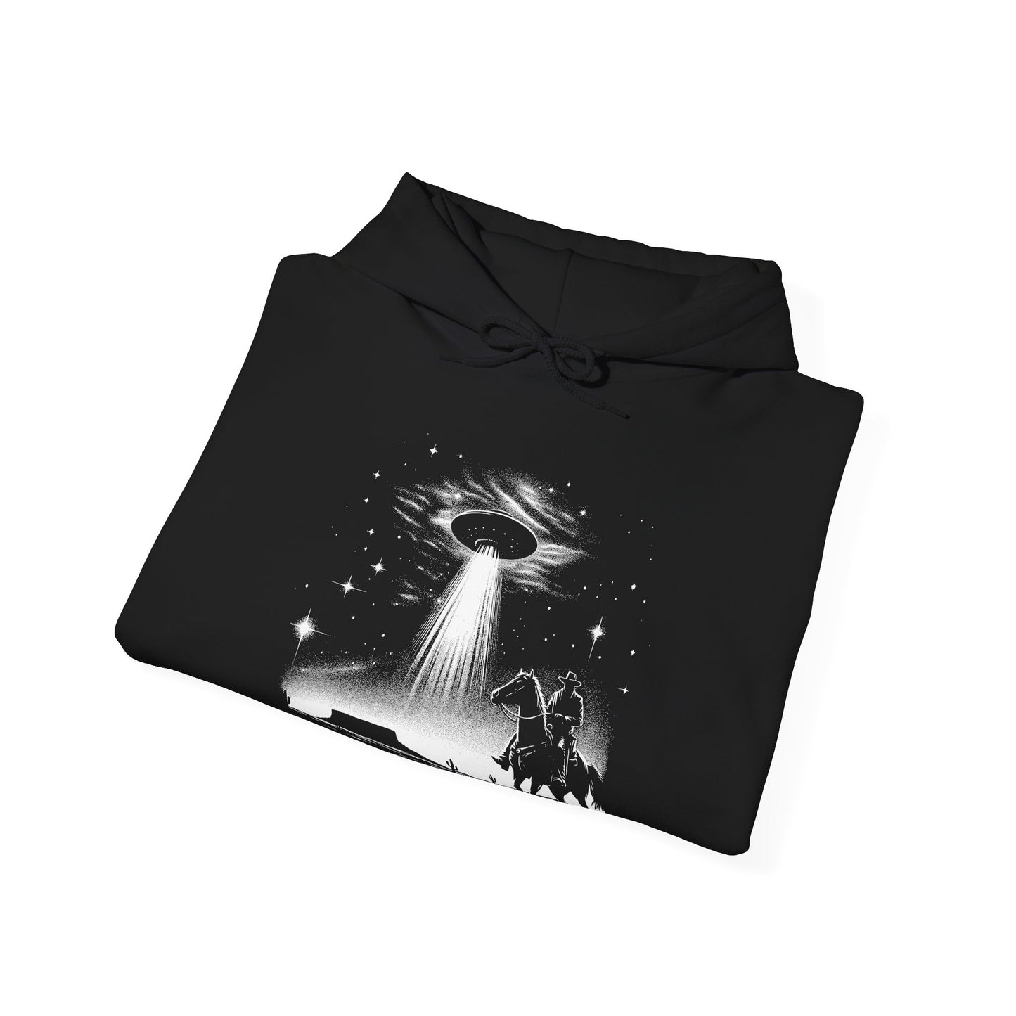 Cowboys And Aliens Hoodie - Desert UFO Glow Design