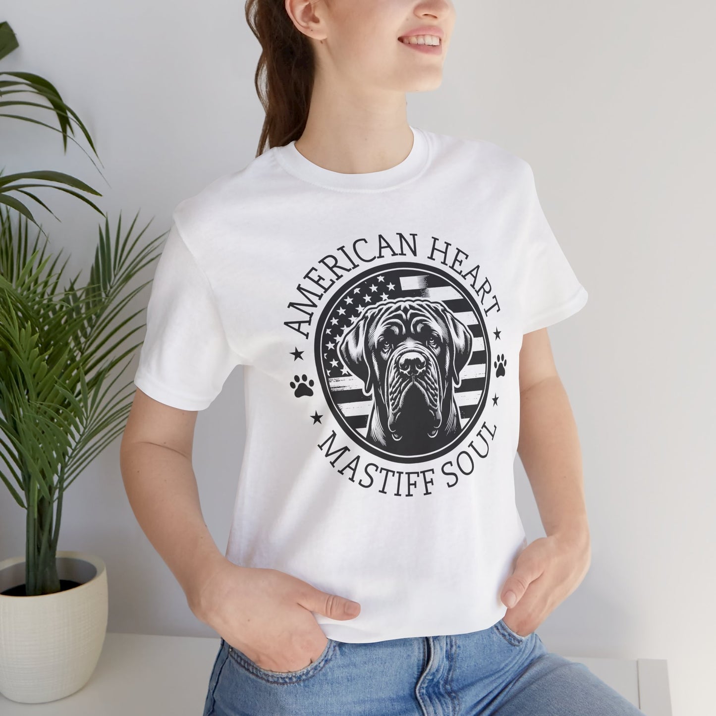 American Heart Mastiff Soul Patriotic T-Shirt