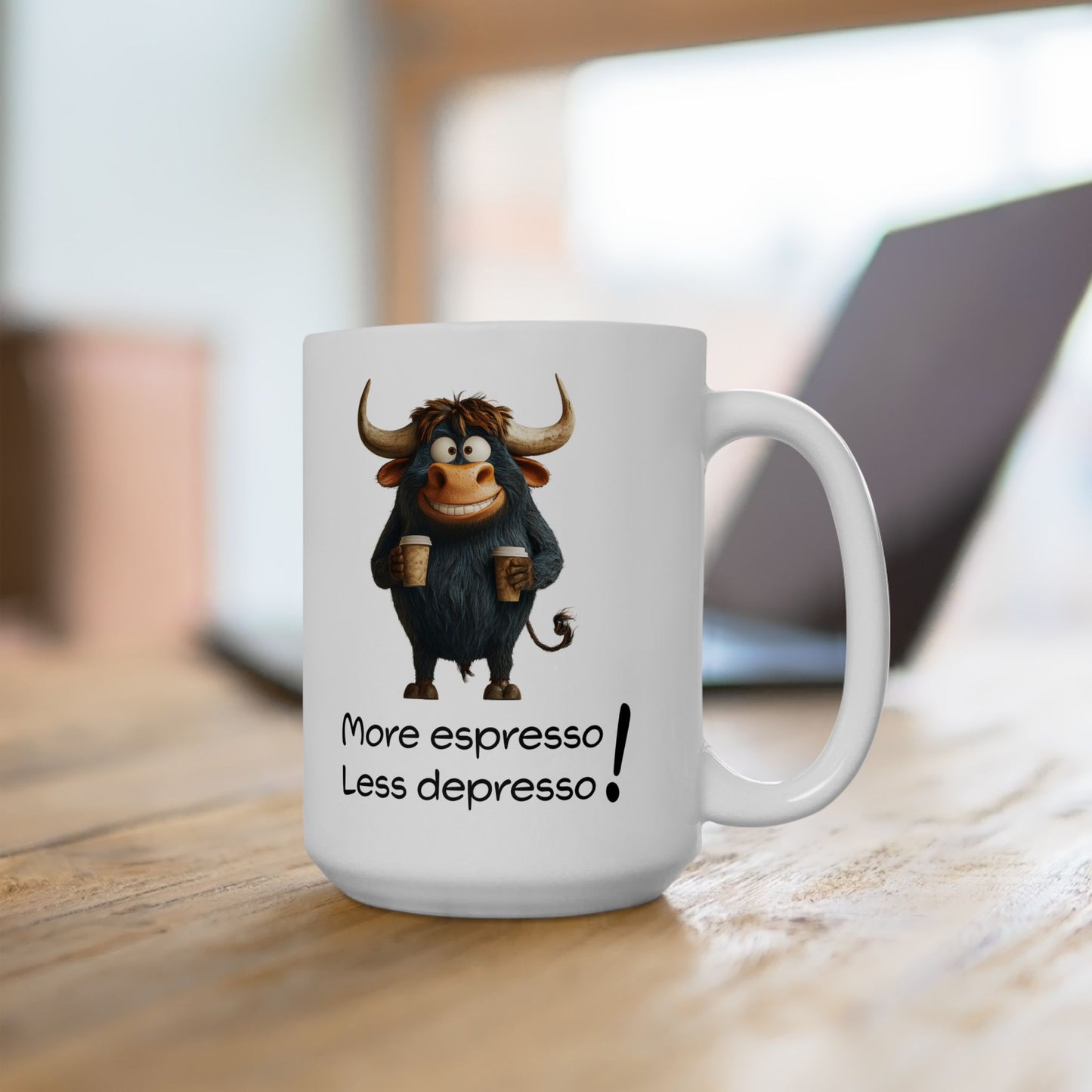 More Espresso Mug For Funny Bull Coffee Cup