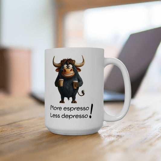 More Espresso Mug For Funny Bull Coffee Cup