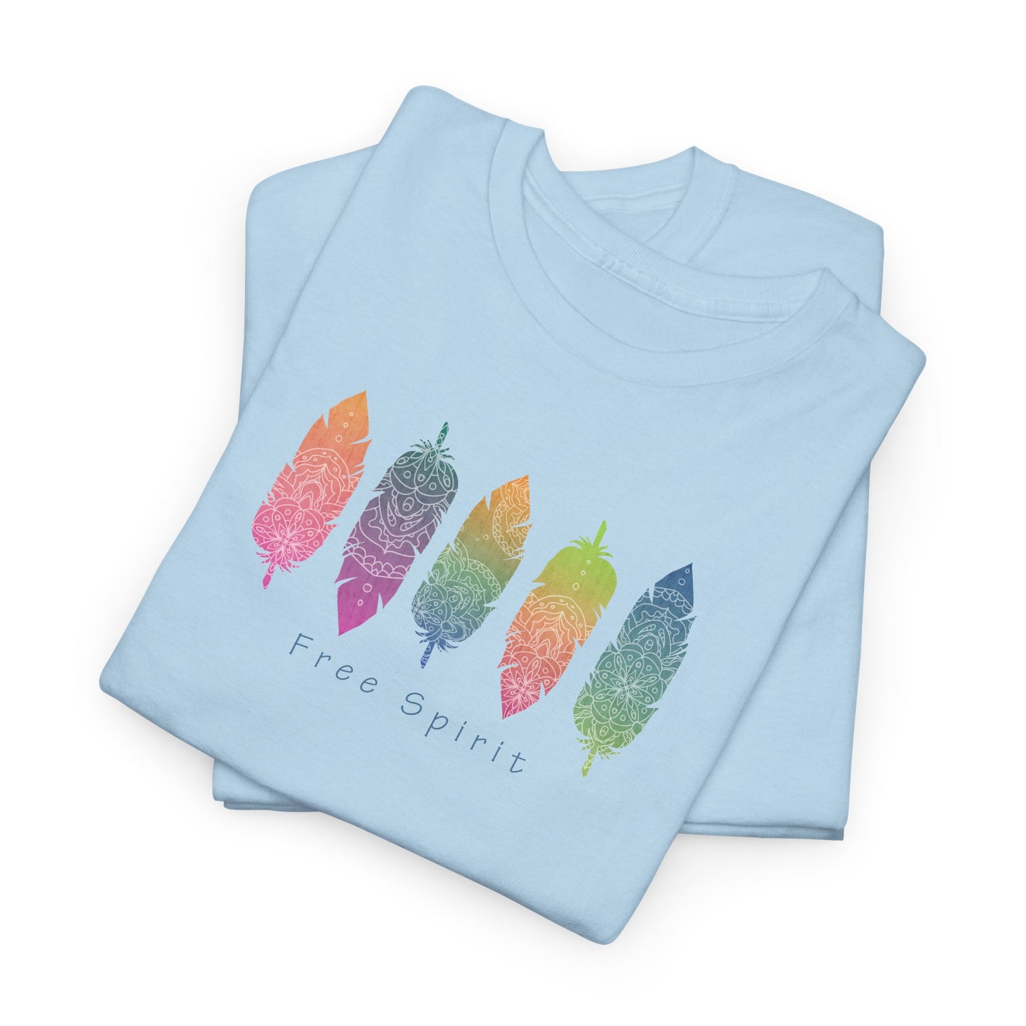 Free Spirit Colorful Feather T-Shirt