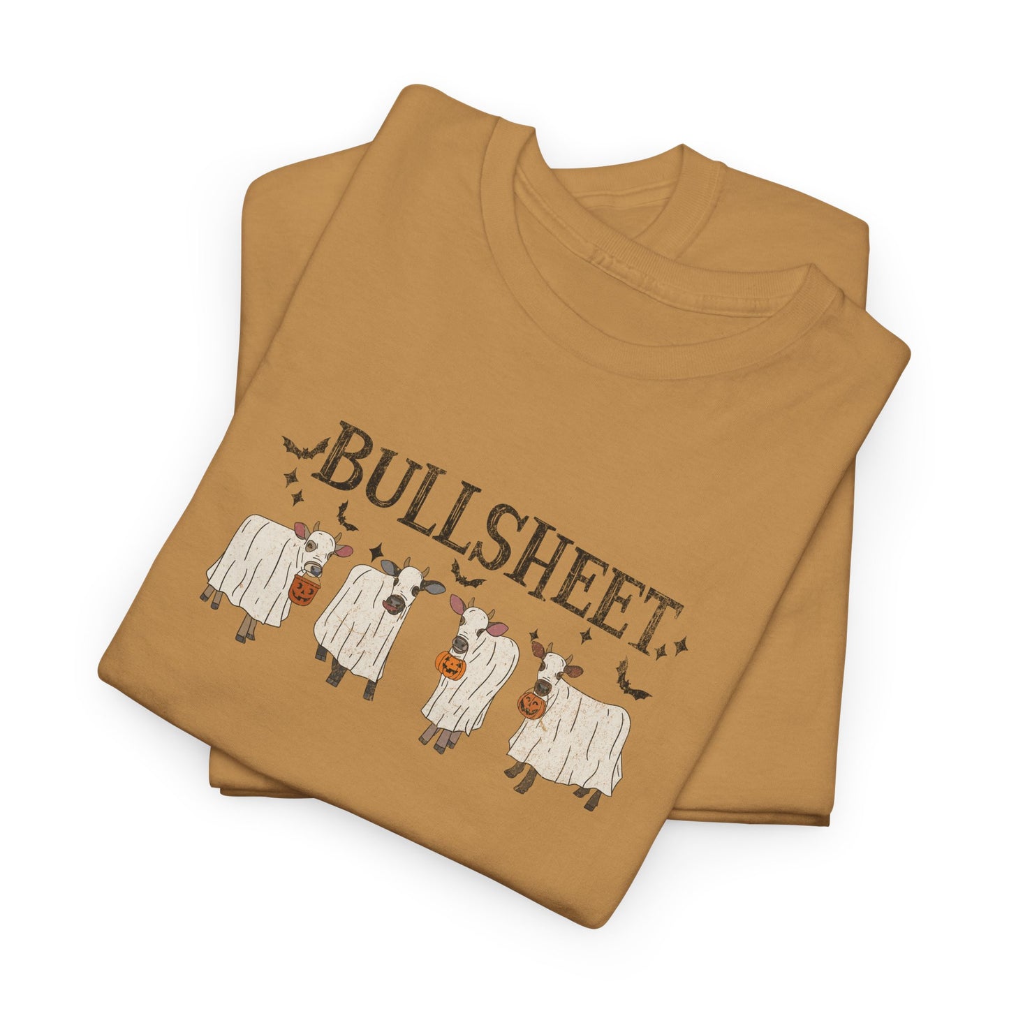 Bullsheet Ghost Cow T-Shirt - Halloween Pun Tee