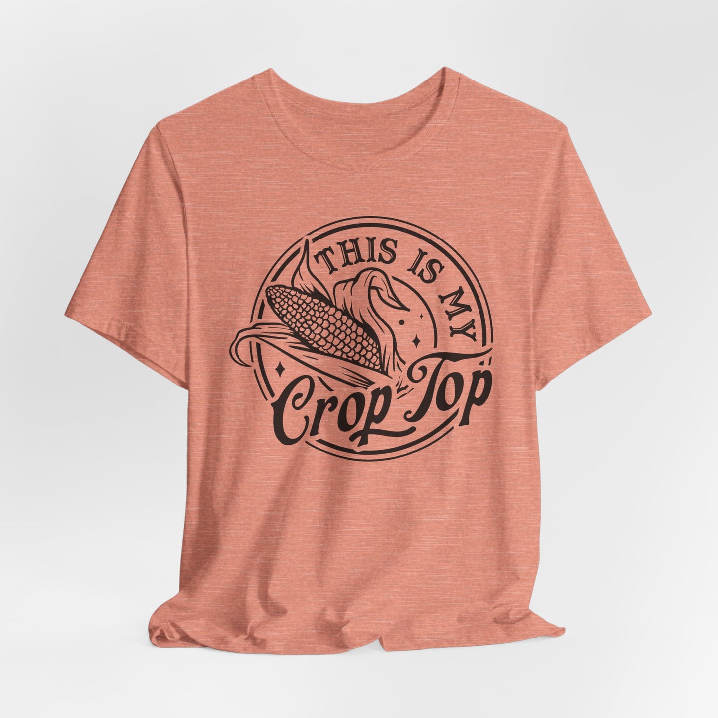 This Is My Crop Top T-Shirt - Corn Pun Graphic