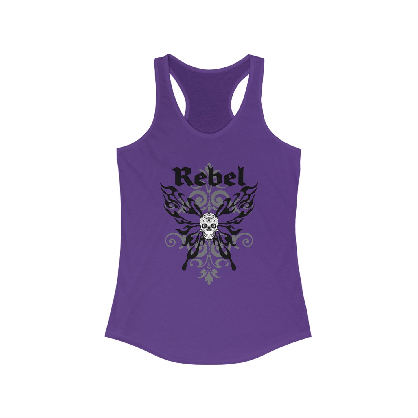 Rebel Skull Butterfly Tank Top - Women's Edgy Tee