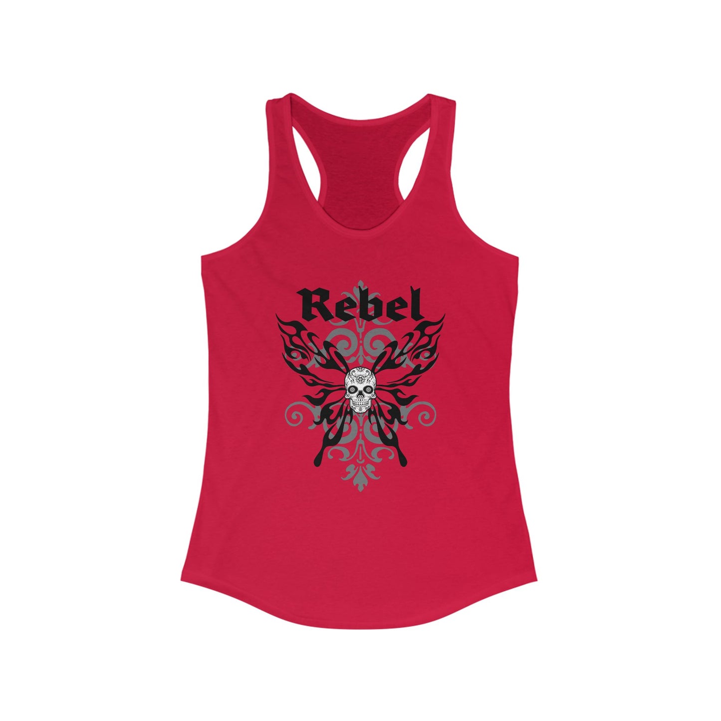 Rebel Skull Butterfly Tank Top - Women's Edgy Tee