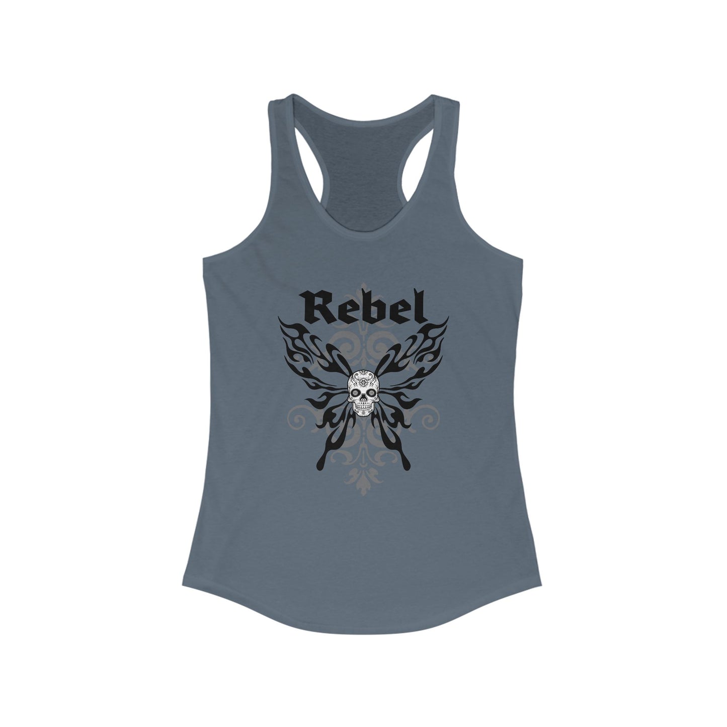 Rebel Skull Butterfly Tank Top - Women's Edgy Tee