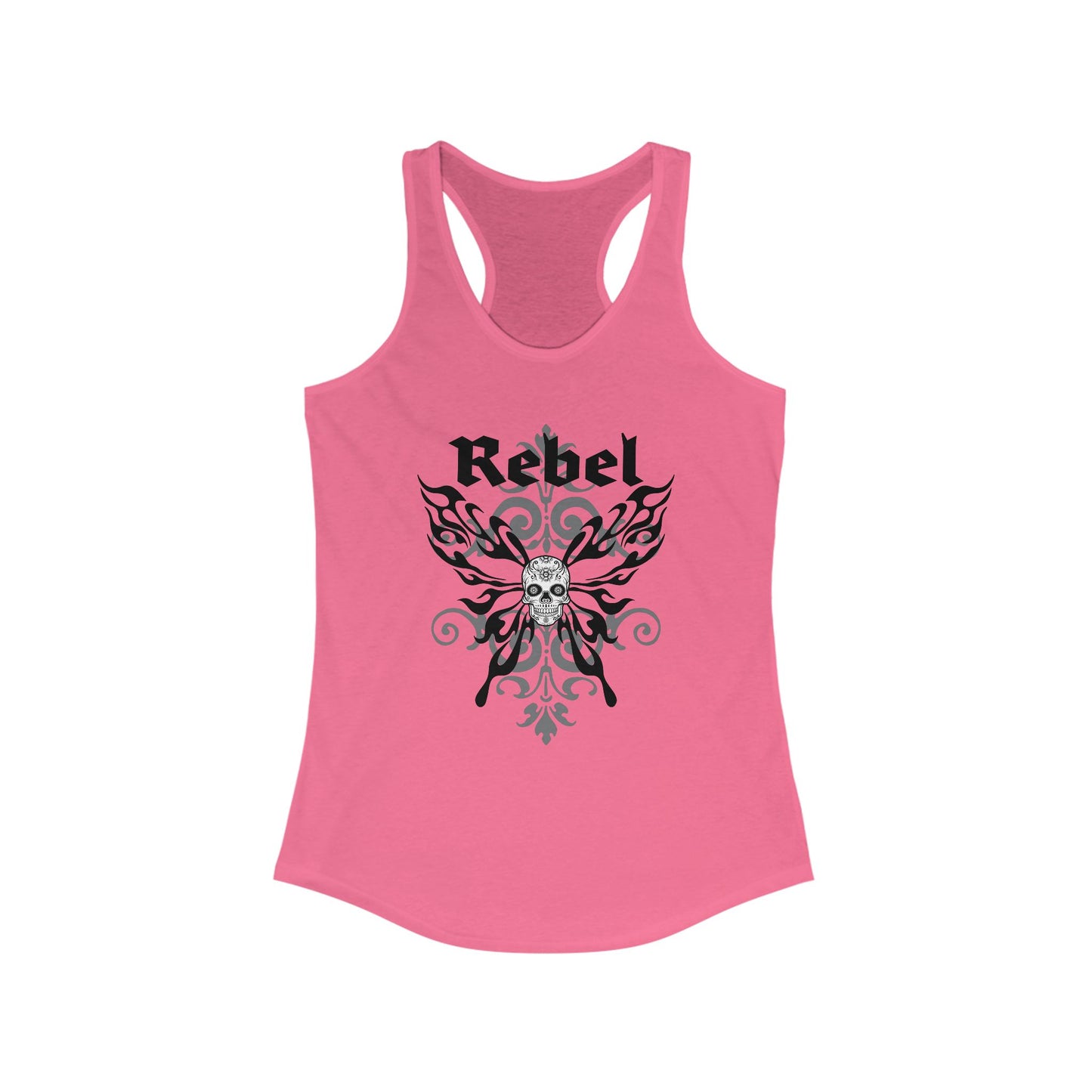 Rebel Skull Butterfly Tank Top - Women's Edgy Tee