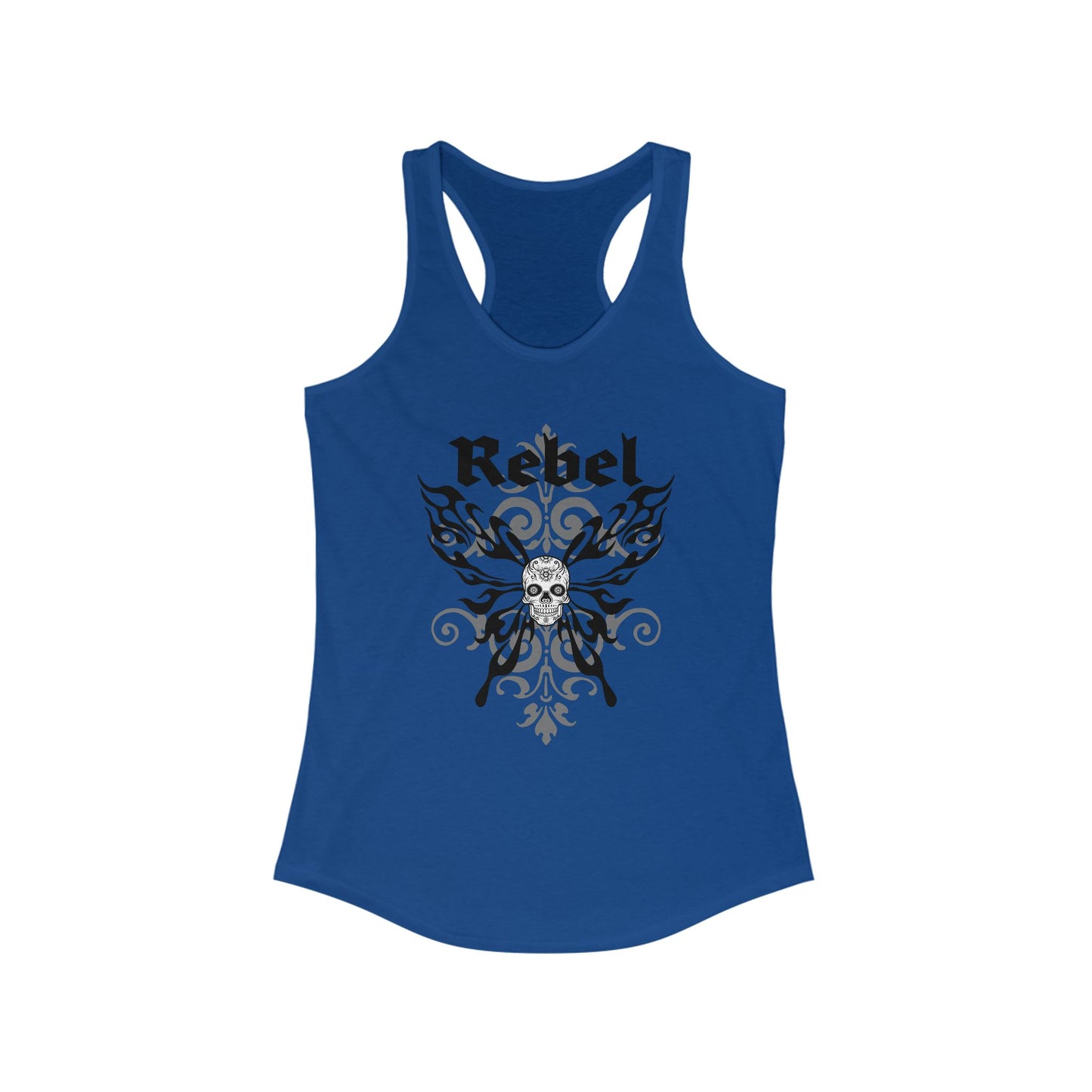 Rebel Skull Butterfly Tank Top - Women's Edgy Tee