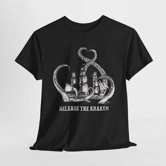 Release The Kraken T-Shirt - Political Ship & Kraken Tee