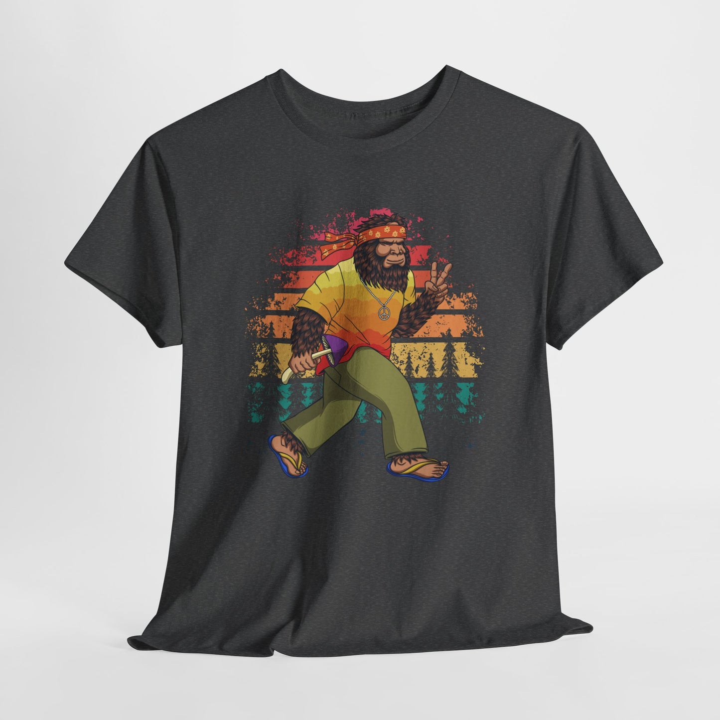 Hippie Bigfoot T-Shirt - Funny Sasquatch Design