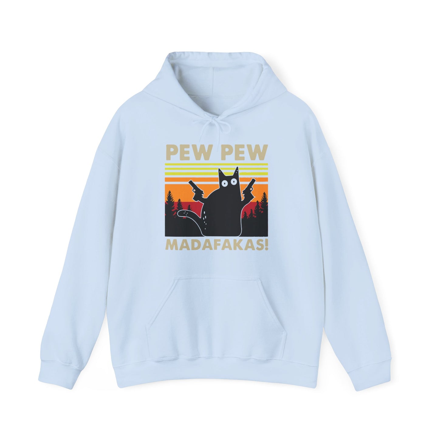 Pew Pew Madafakas Gun Cat Hoodie