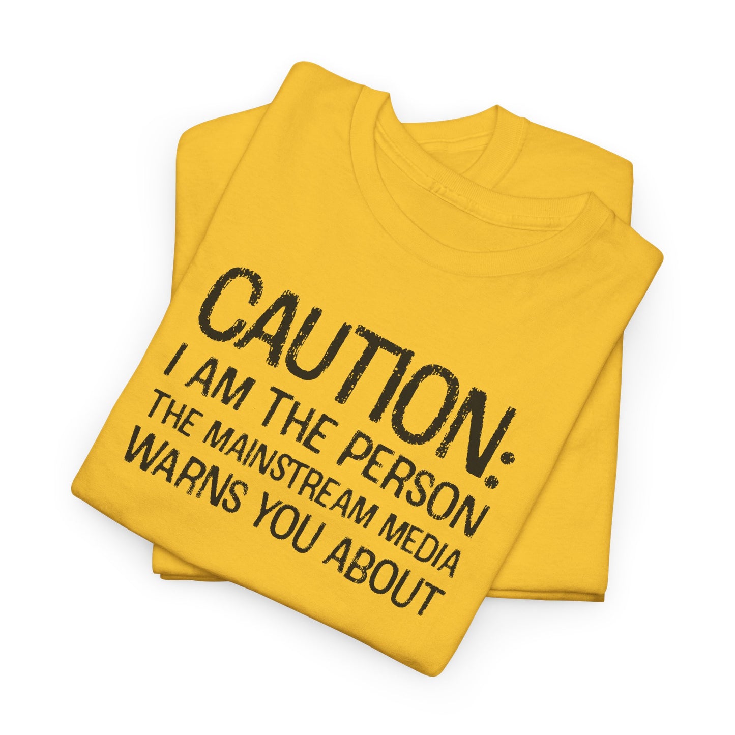 Caution Media Warning T-Shirt - Rebel Graphic Tee