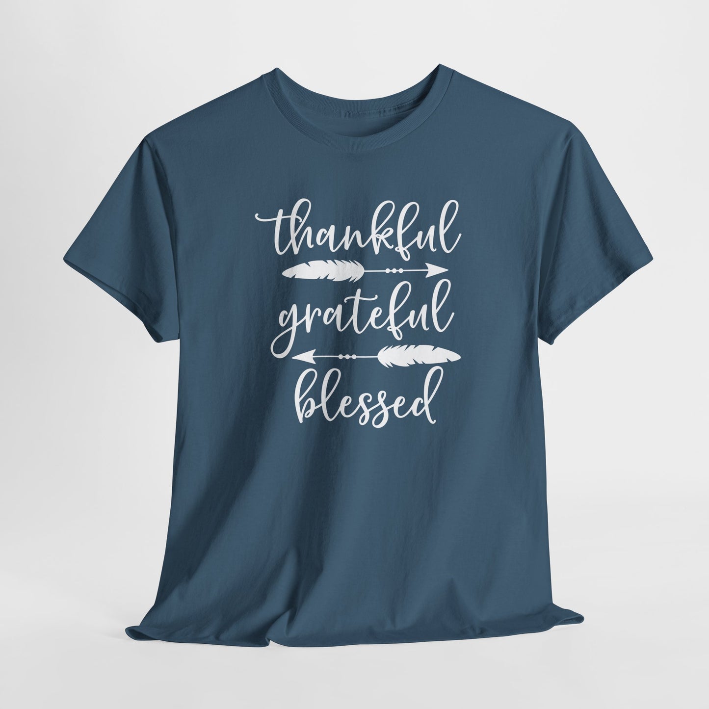 Thankful Grateful Blessed T-Shirt - Inspirational Graphic Tee