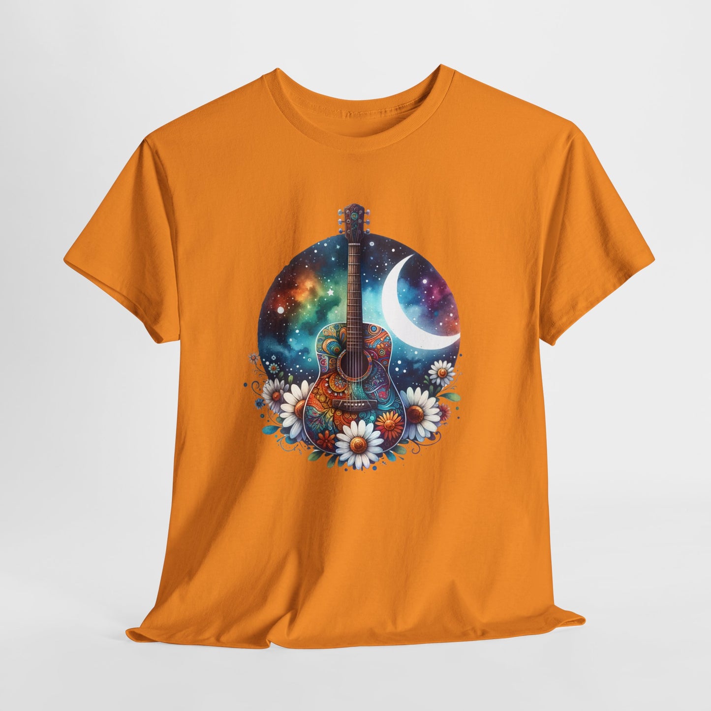 Cosmic Guitar T-Shirt - Bohemian Music Vibe