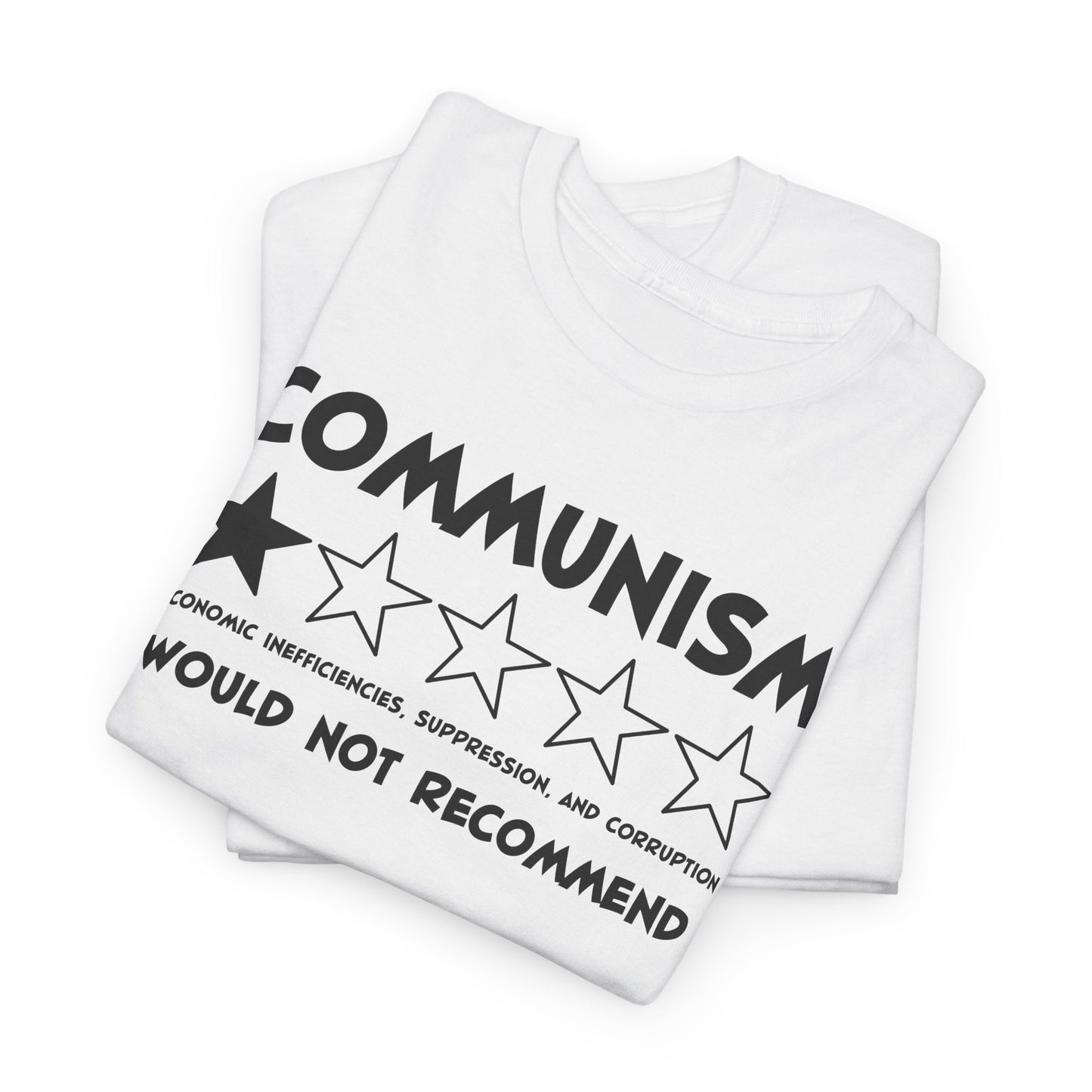 Communism 1-Star Rating T-Shirt - Funny Political Review Tee