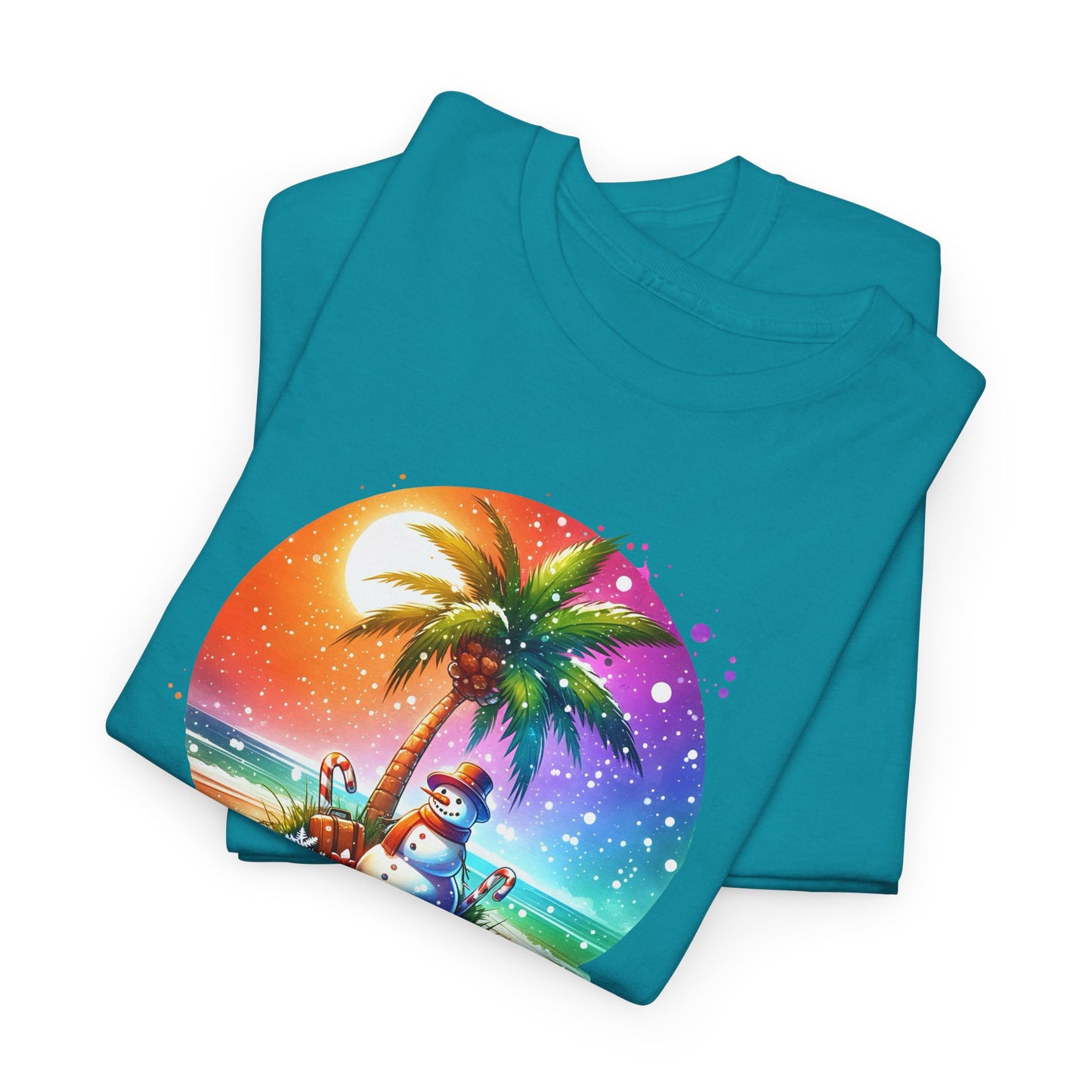 Snowman T-Shirt For Warm Christmas T Shirt For Palm Tree Holiday TShirt