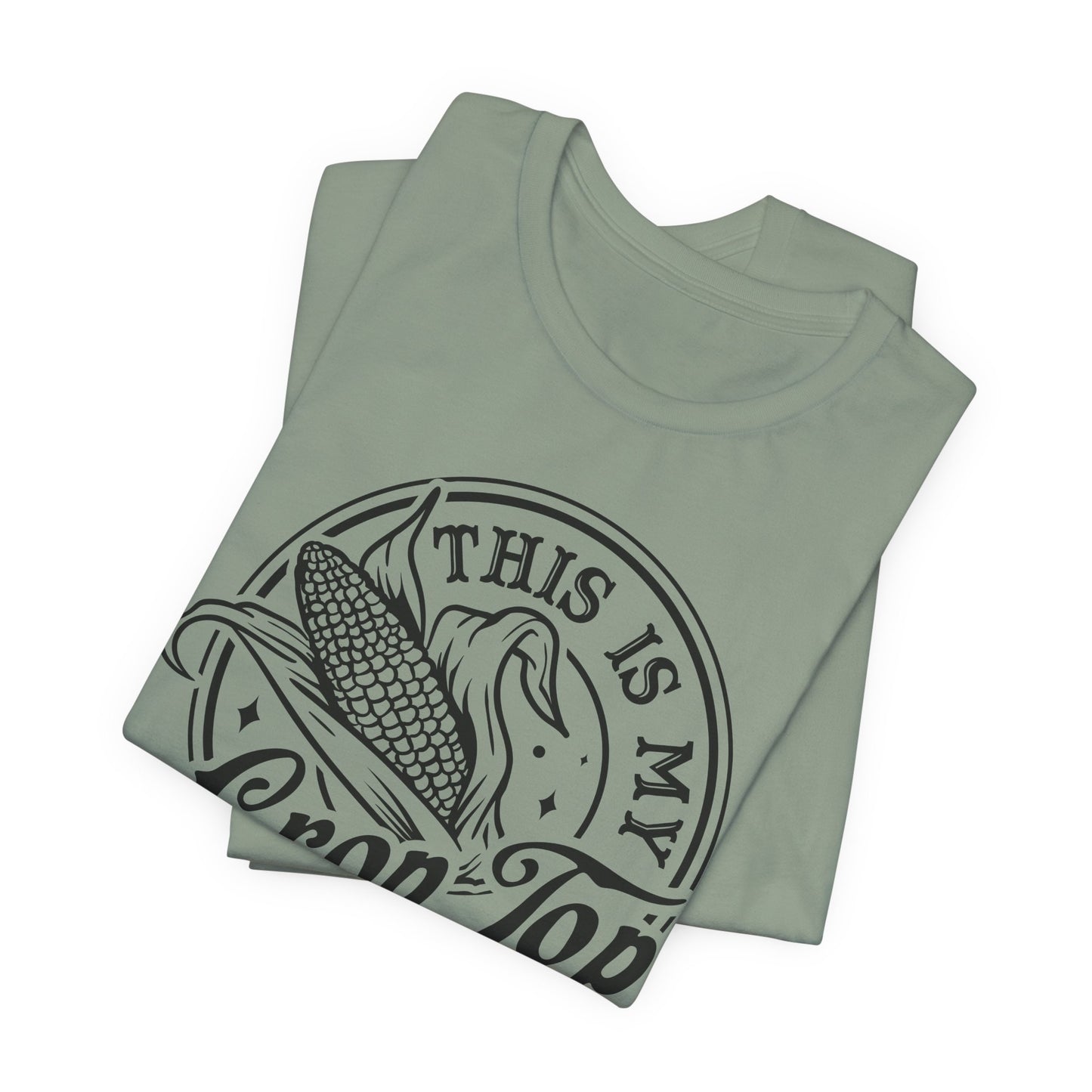 This Is My Crop Top T-Shirt - Corn Pun Graphic