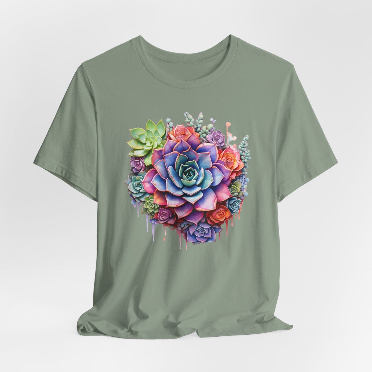 Succulent Hens Chicks T-Shirt - Colorful Design