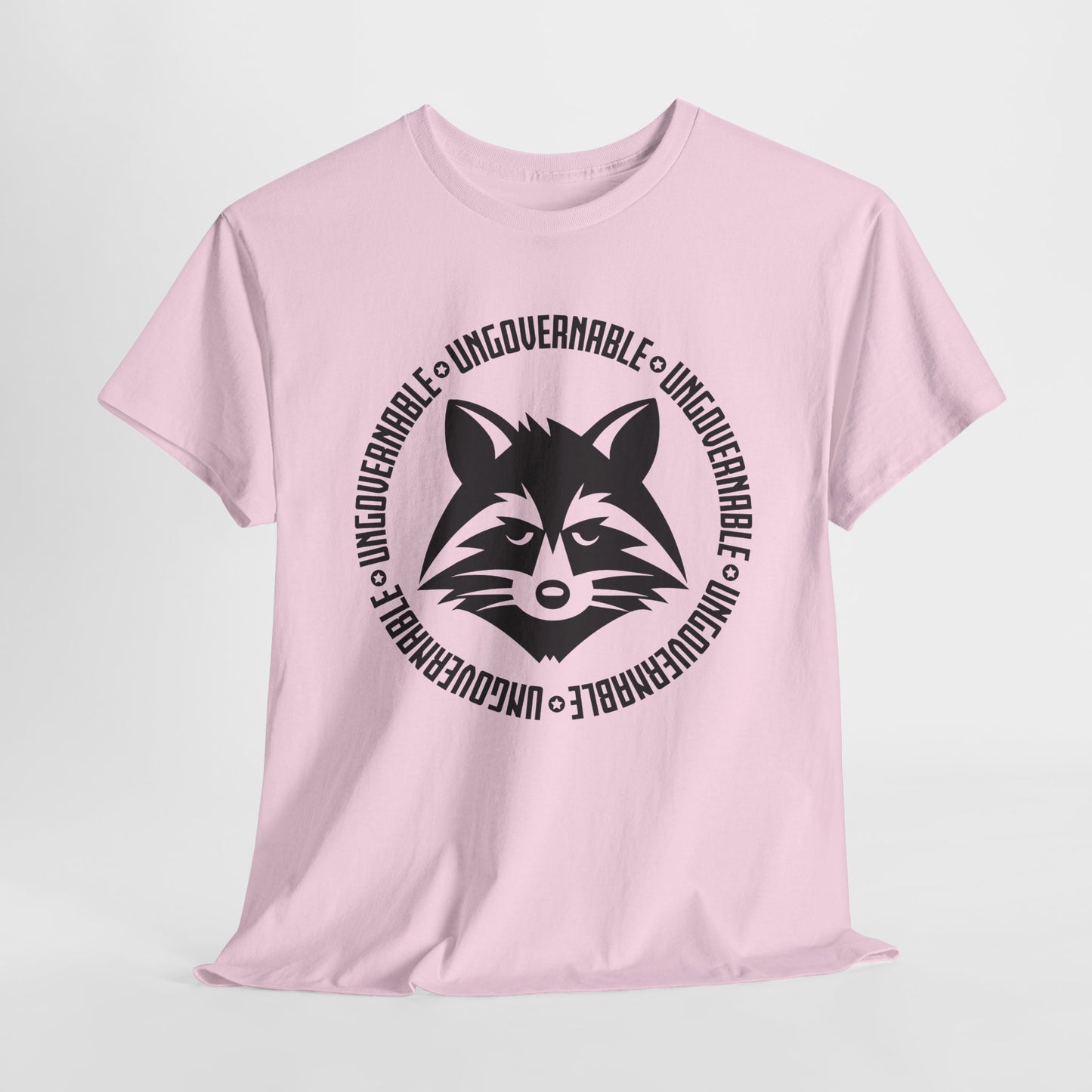Ungovernable Raccoon T-Shirt - Rebellious Graphic Tee