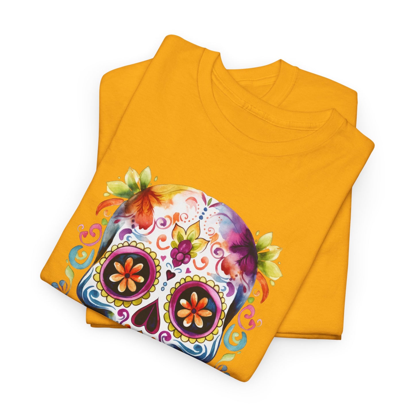 Multi-ColorSugar Skull T-Shirt - Day of the Dead Tee