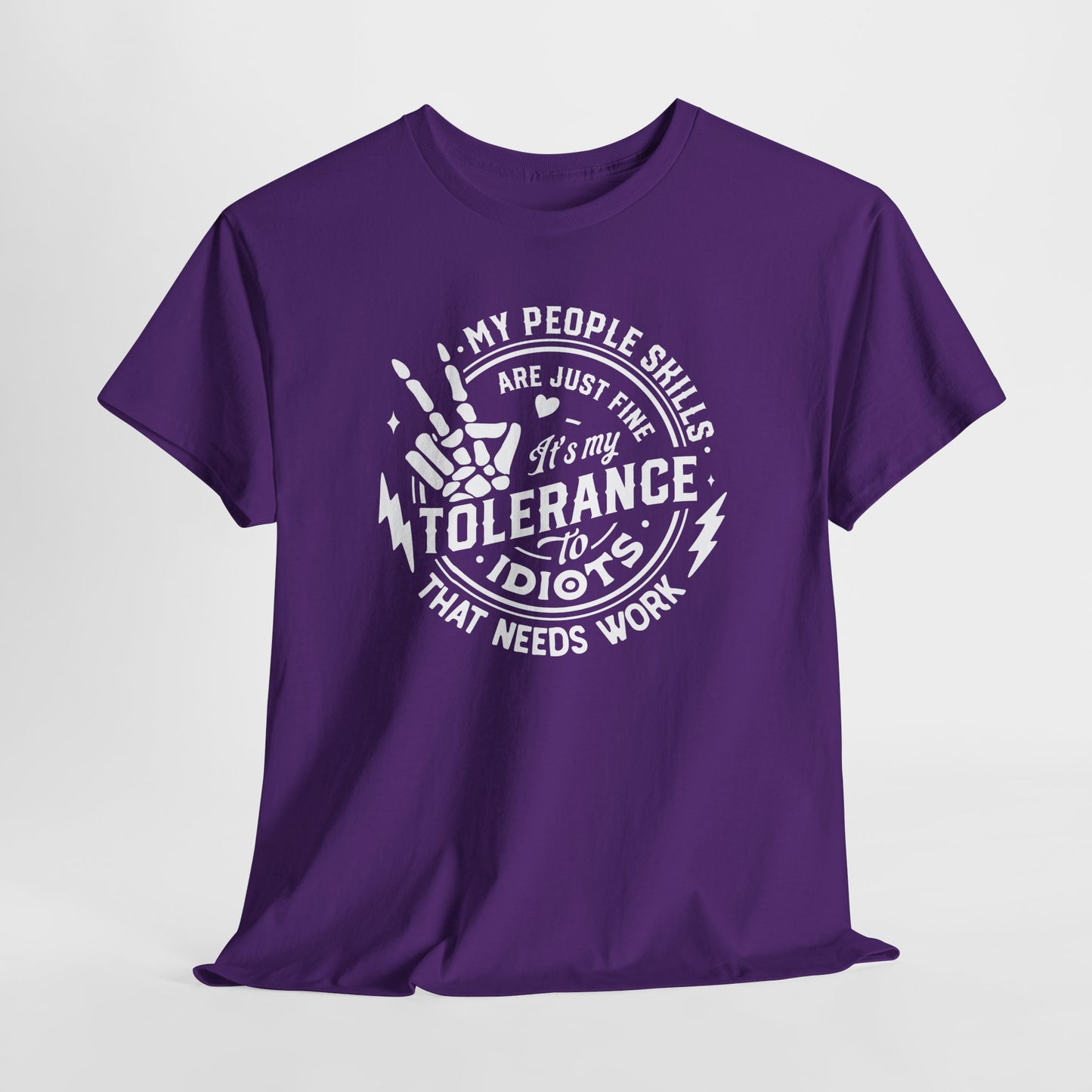 Tolerance To Idiots T-Shirt - Funny People Skills Tee