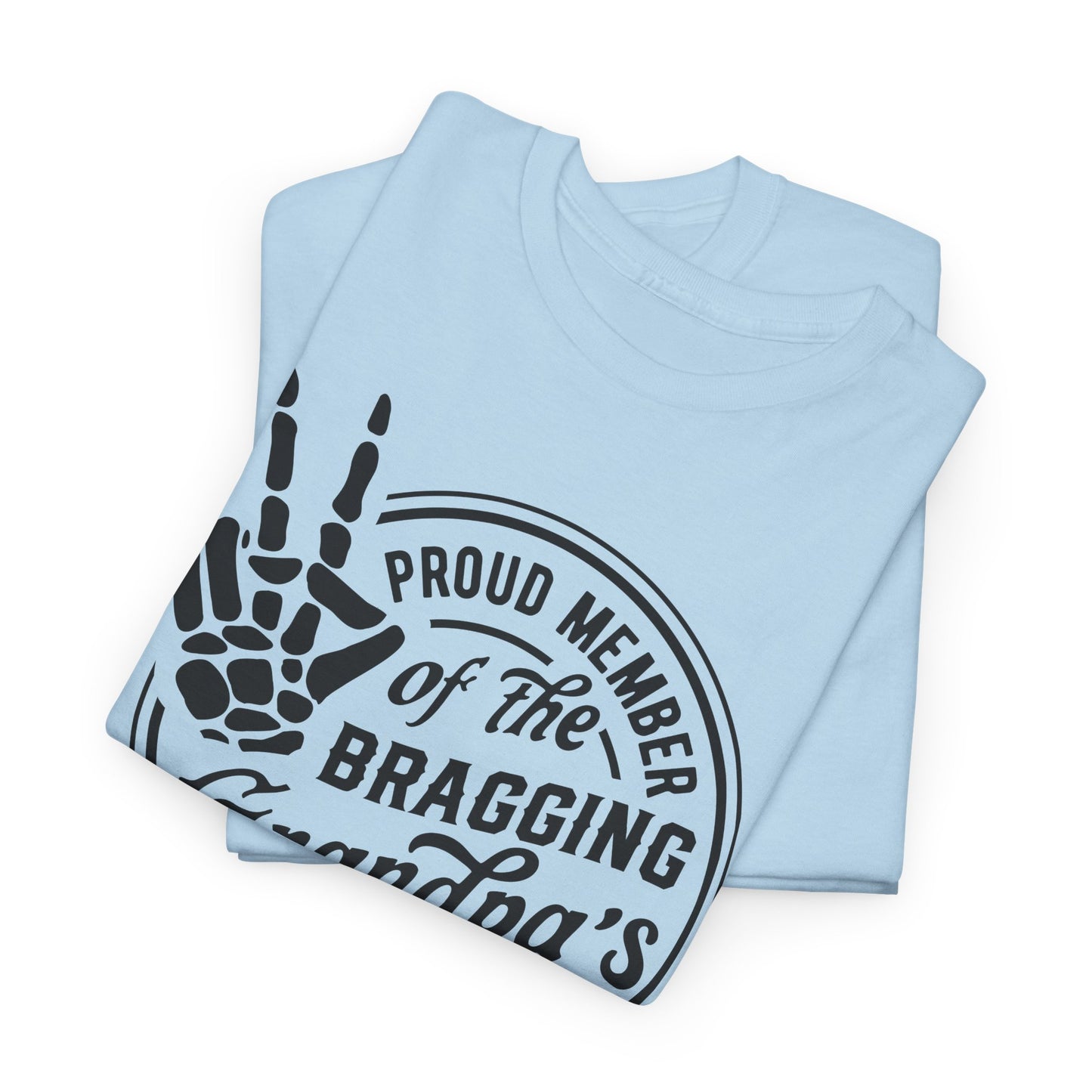 Bragging Grandpa's Club Tee - Skeleton Peace Sign