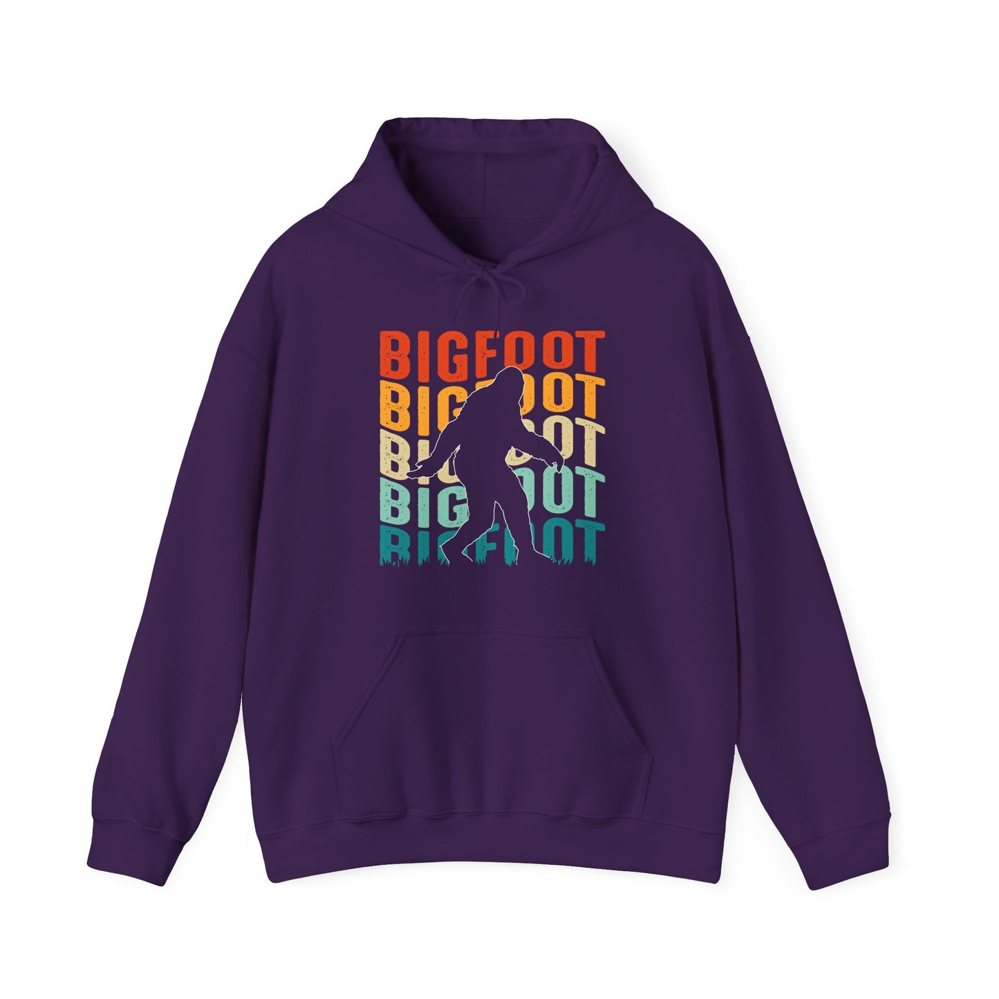 Bigfoot Silhouette Hoodie - Cryptid Outline Design