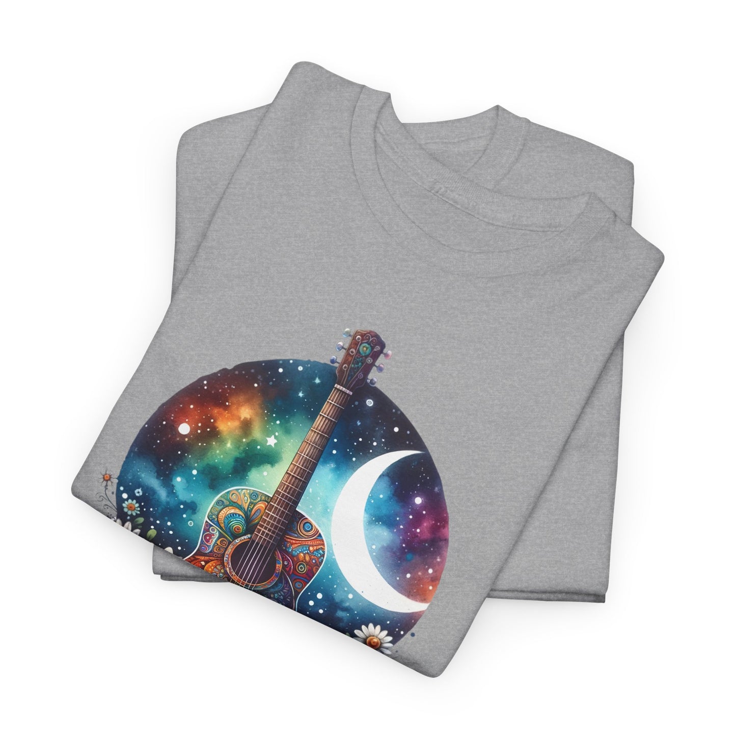 Cosmic Guitar T-Shirt - Bohemian Music Vibe