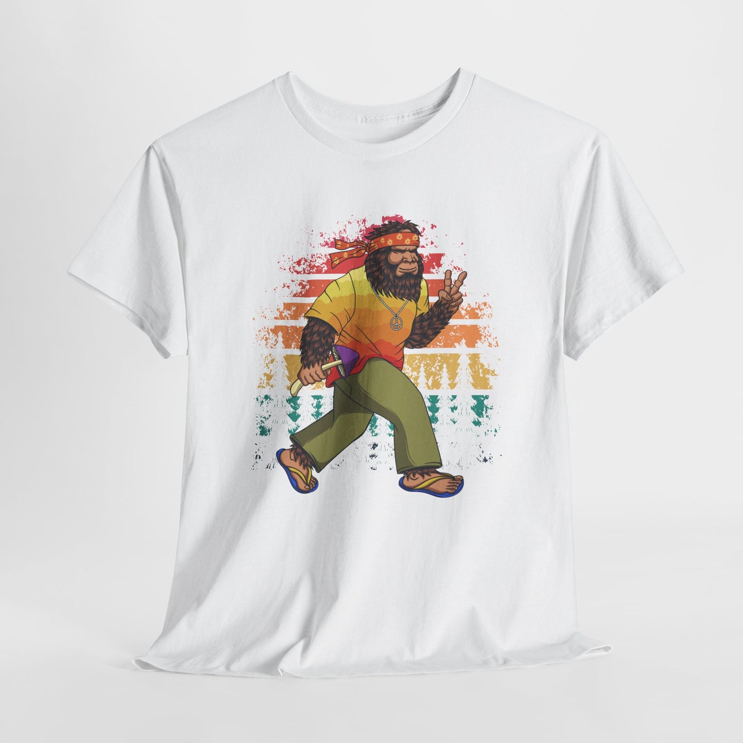 Hippie Bigfoot T-Shirt - Funny Sasquatch Design