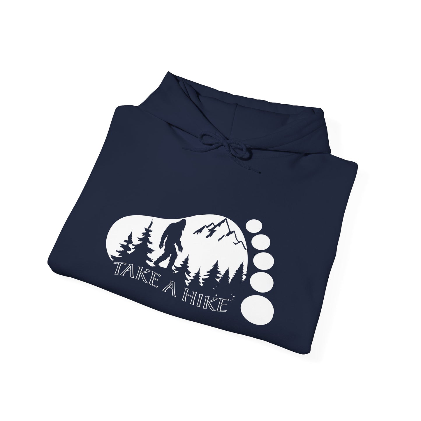 Bigfoot Take A Hike Hoodie - Trail Graphic