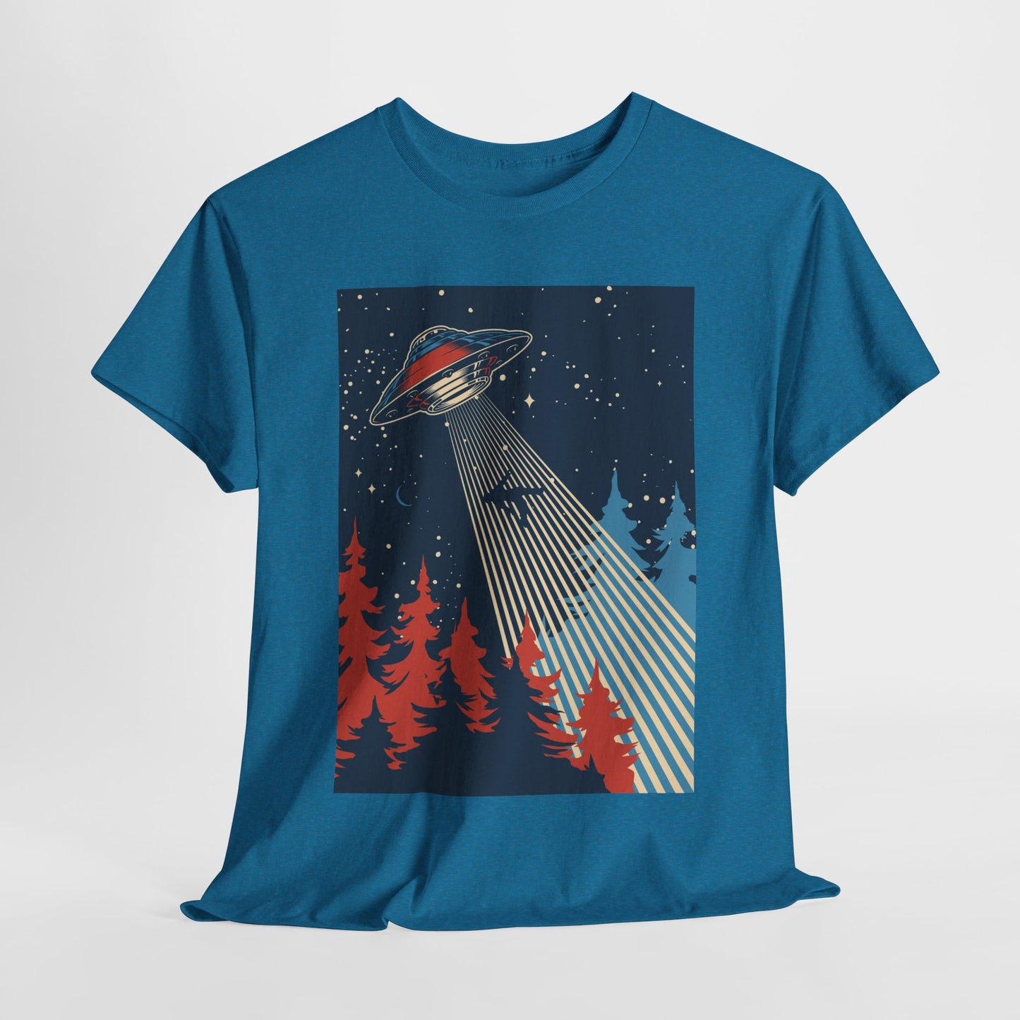 UFO Abduction T-Shirt - Forest Encounter Graphic