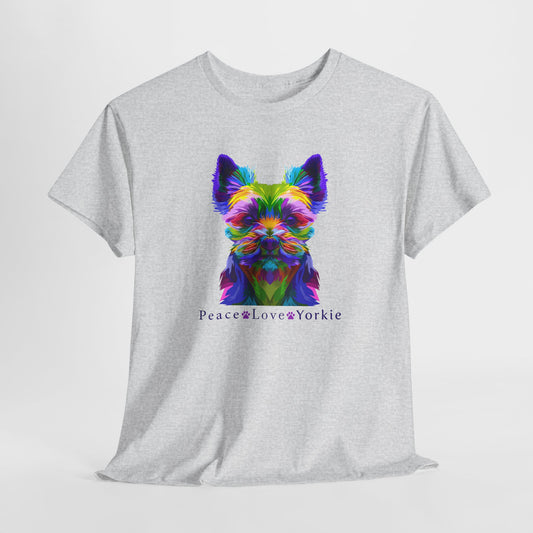 Peace Love Yorkie T-Shirt - Cute Dog Tee