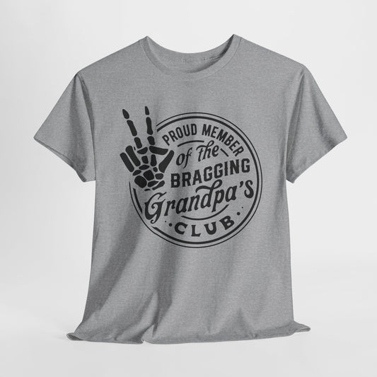 Bragging Grandpa's Club Tee - Skeleton Peace Sign