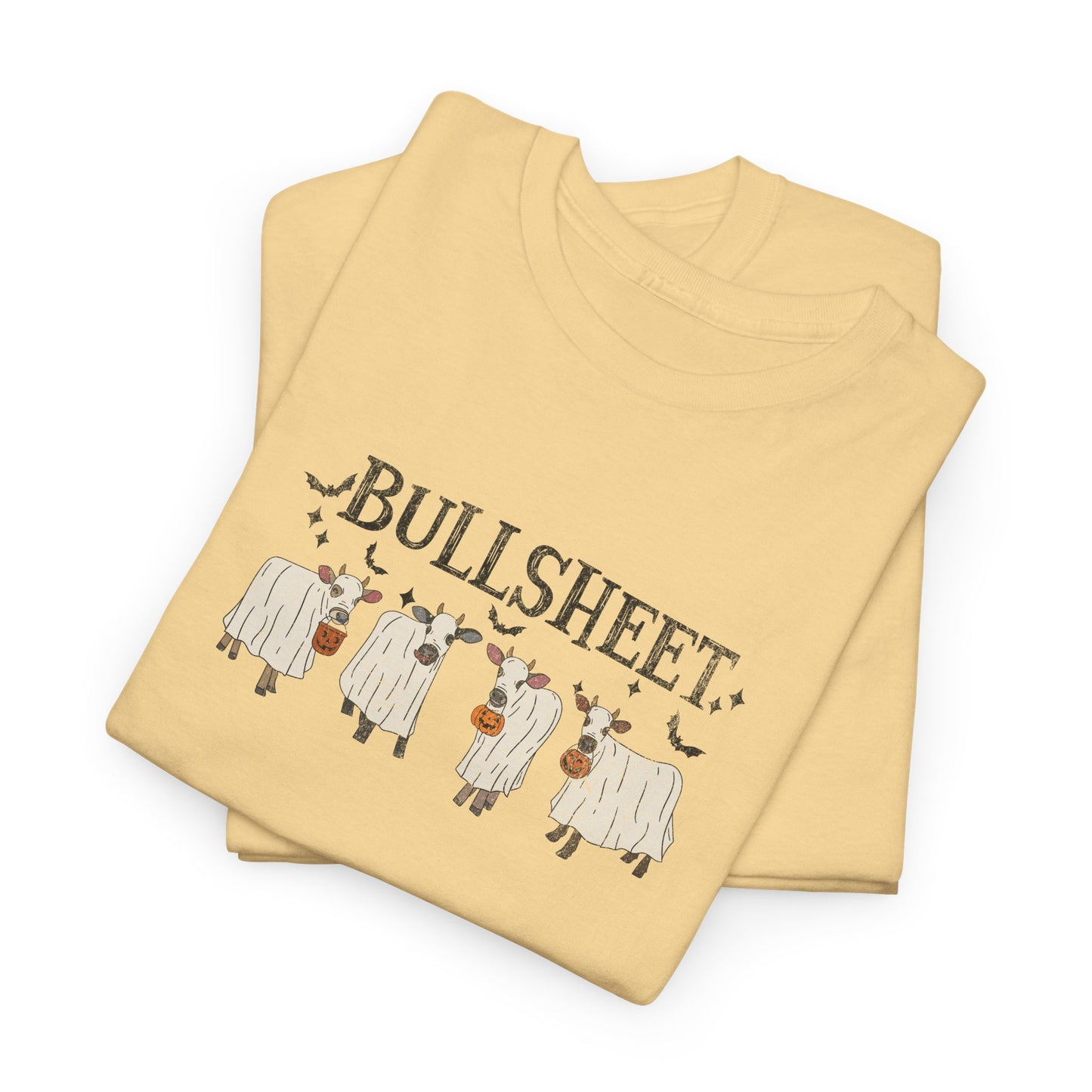 Bullsheet Ghost Cow T-Shirt - Halloween Pun Tee
