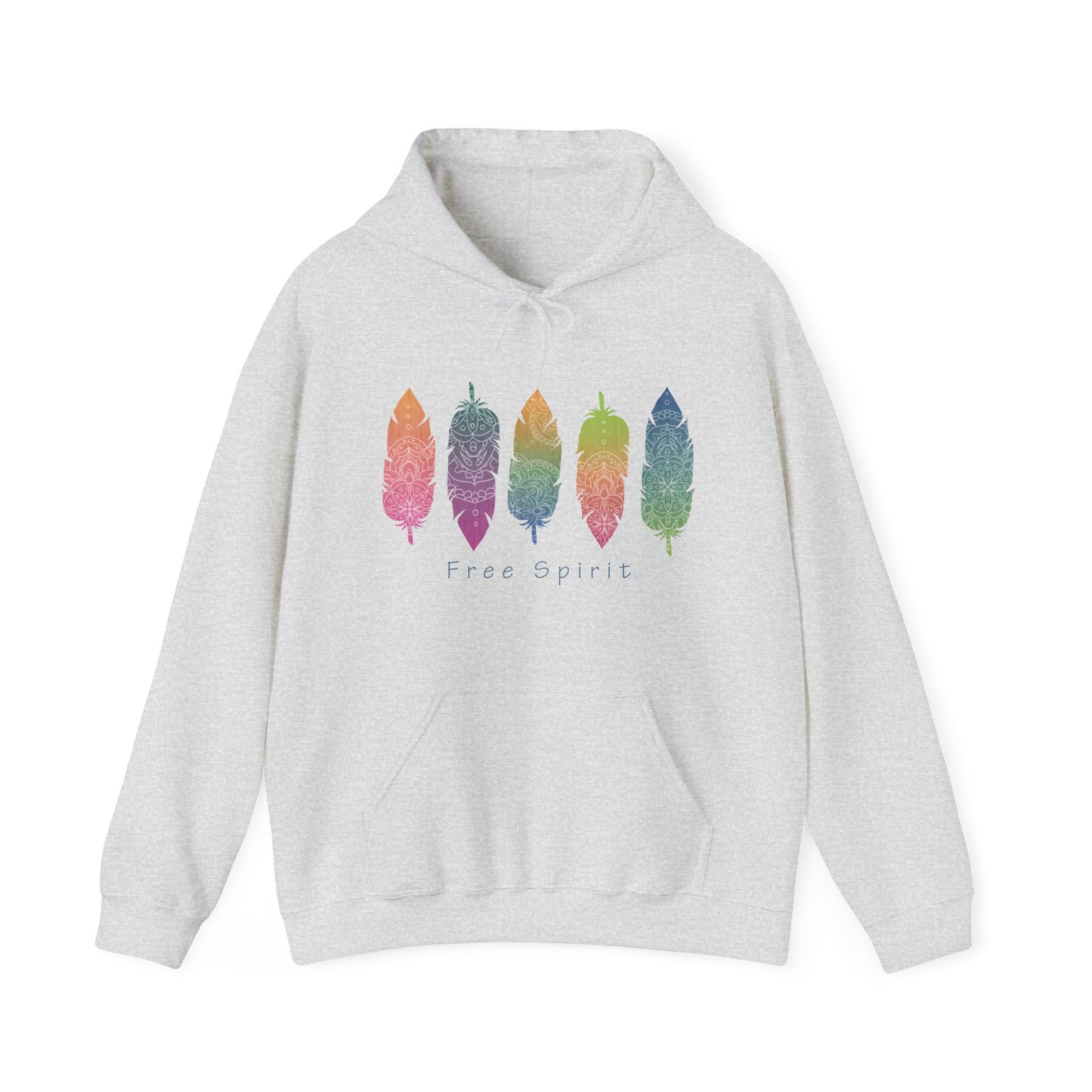 Free Spirit Vibrant Feather Hoodie