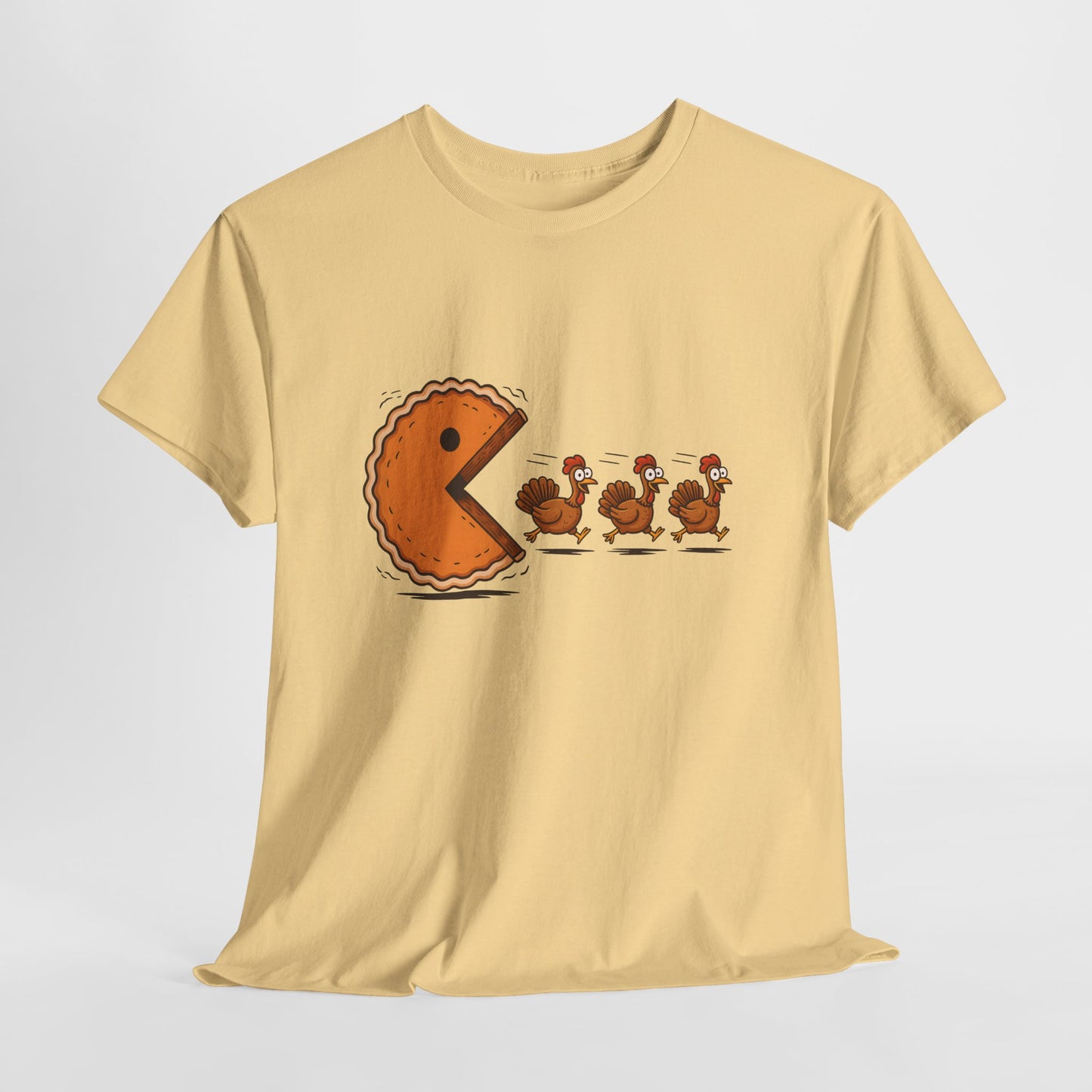 Funny Thanksgiving T-Shirt - Pac-Man Turkey Chase Design