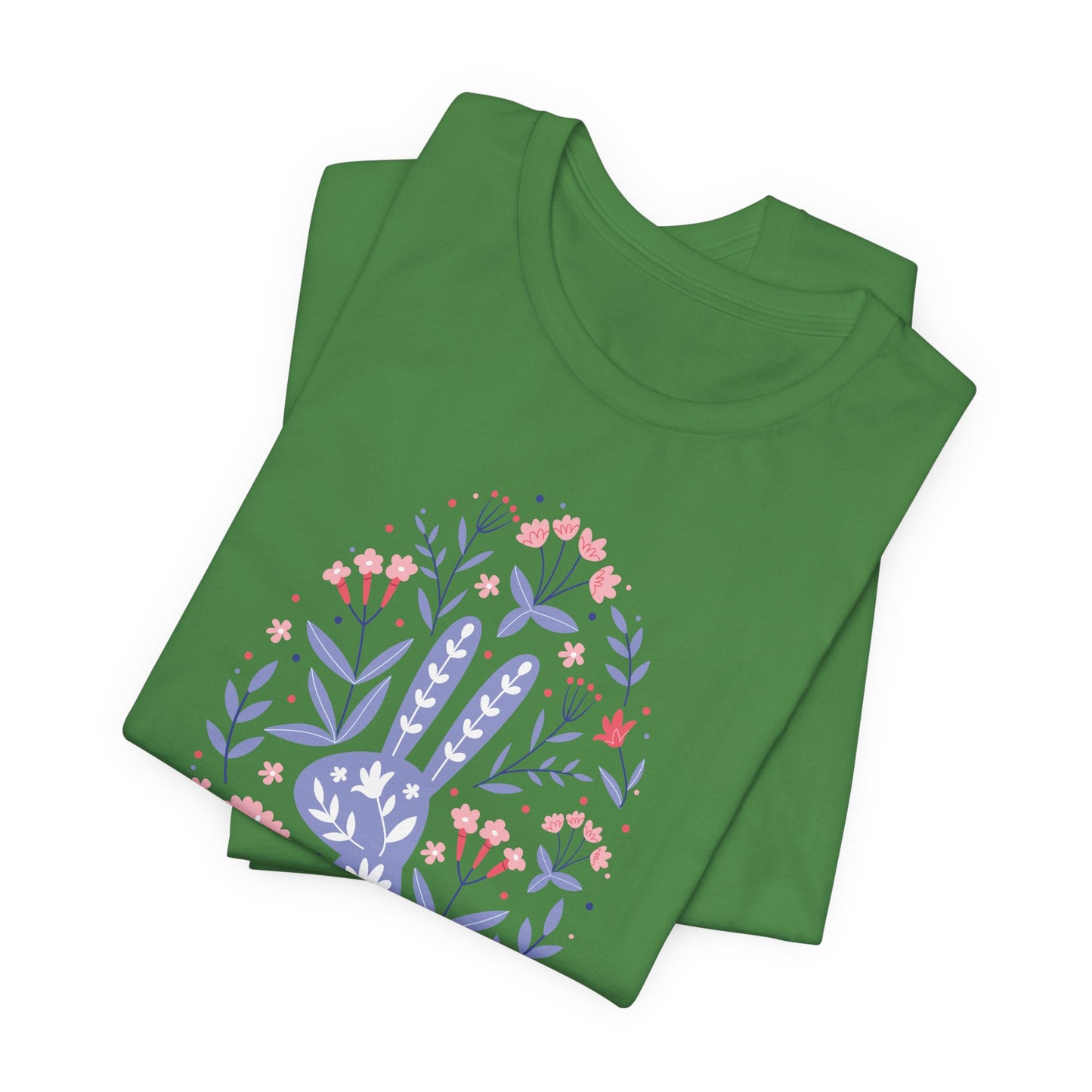 Egg Bunny Floral T-Shirt - Spring Graphic Tee