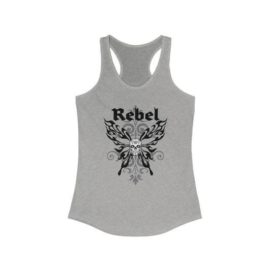 Rebel Skull Butterfly Tank Top - Women's Edgy Tee