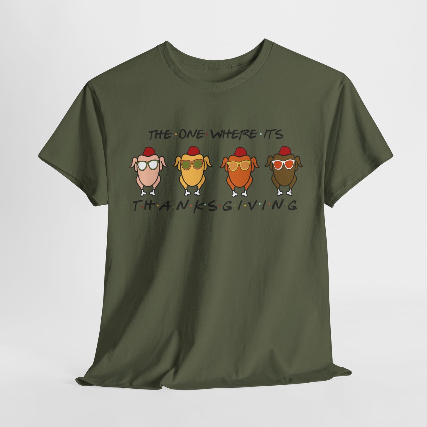 The One Where It's Thanksgiving T-Shirt - Friends Turkey Design