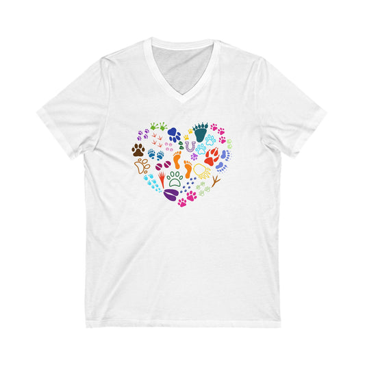 Animal Heart Prints T-Shirt - Nature Love Tee