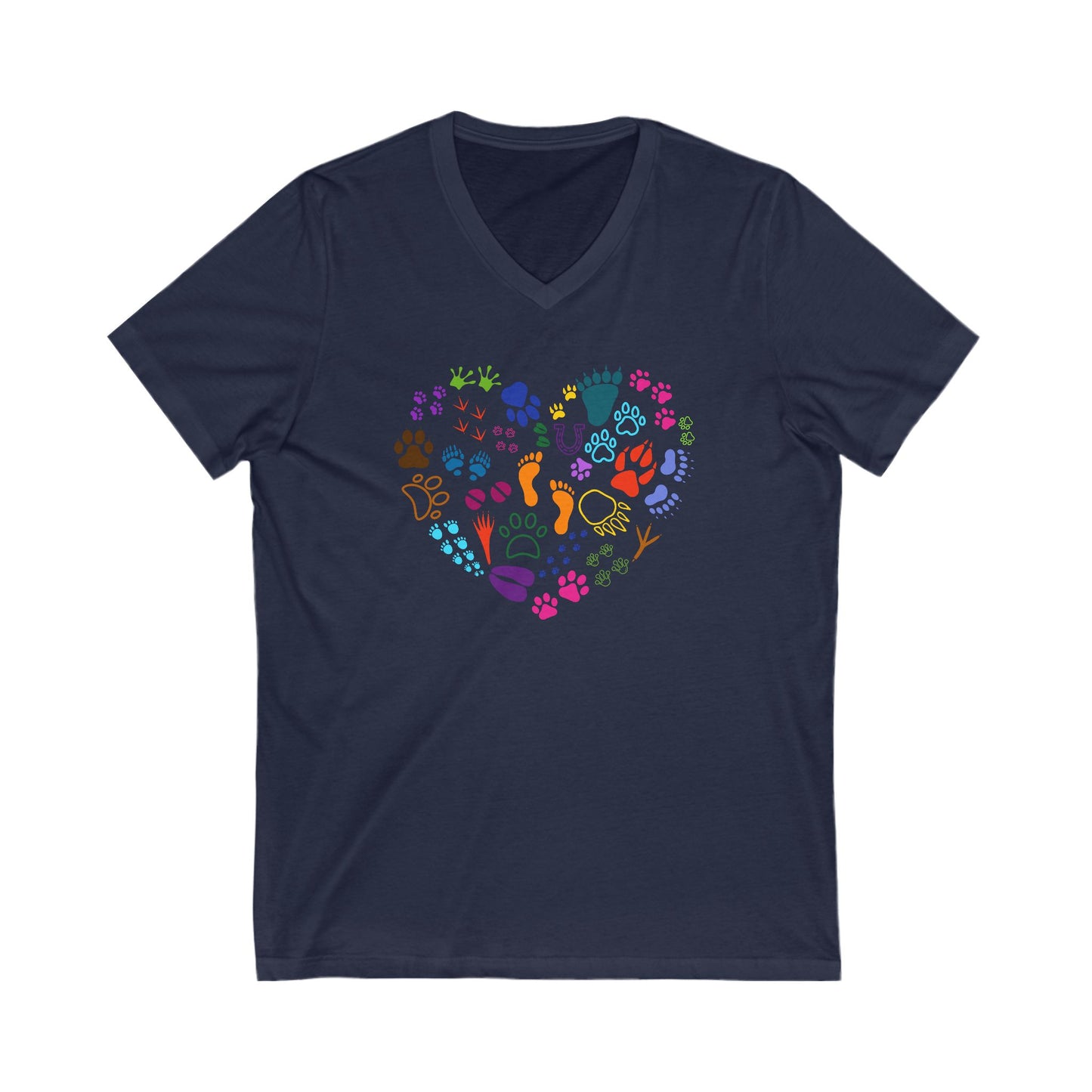 Animal Heart Prints T-Shirt - Nature Love Tee