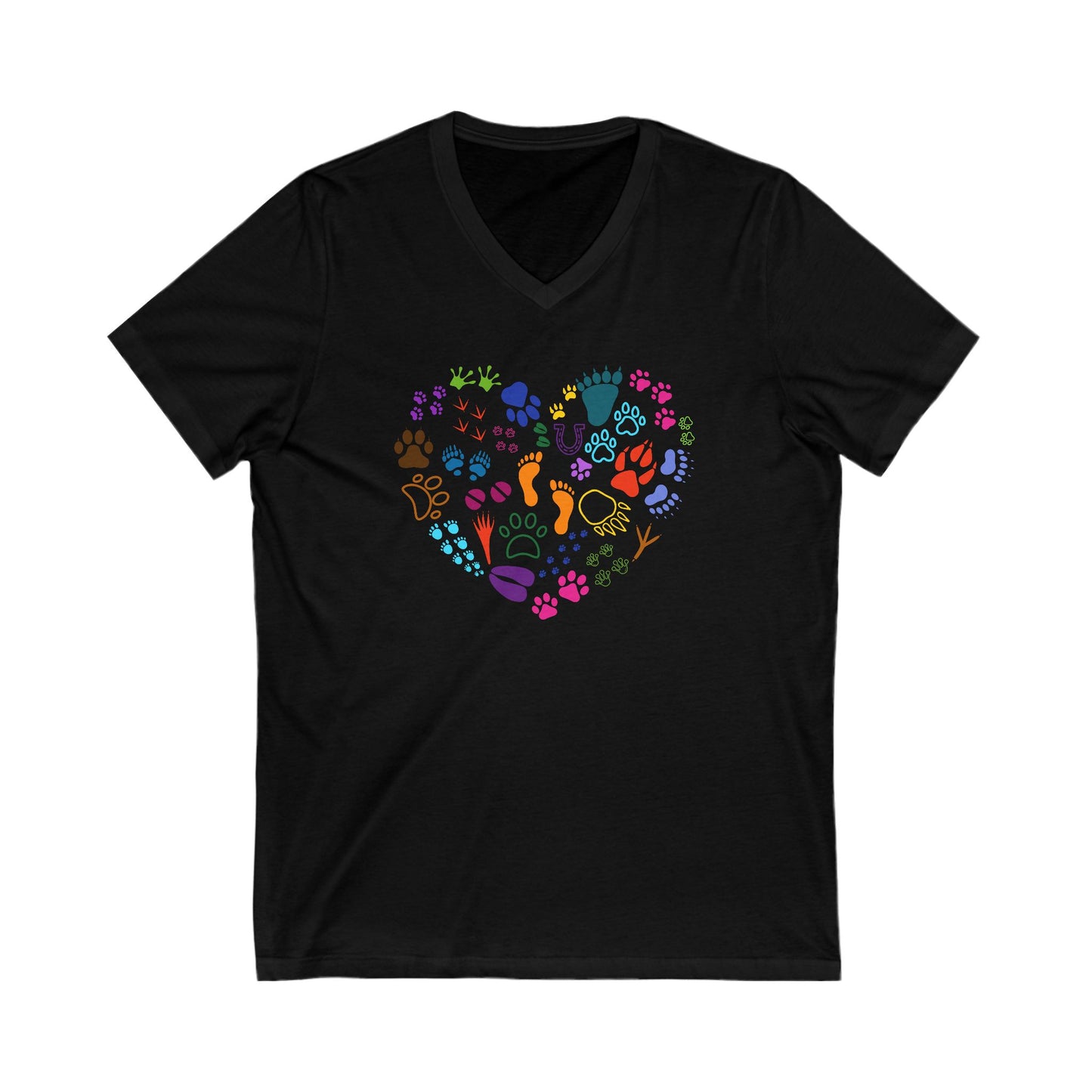 Animal Heart Prints T-Shirt - Nature Love Tee
