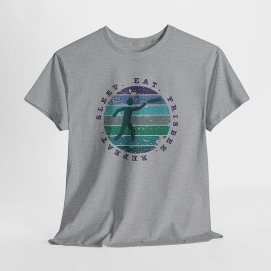Eat Sleep Frisbee Repeat T-Shirt - Ultimate Frisbee Tee