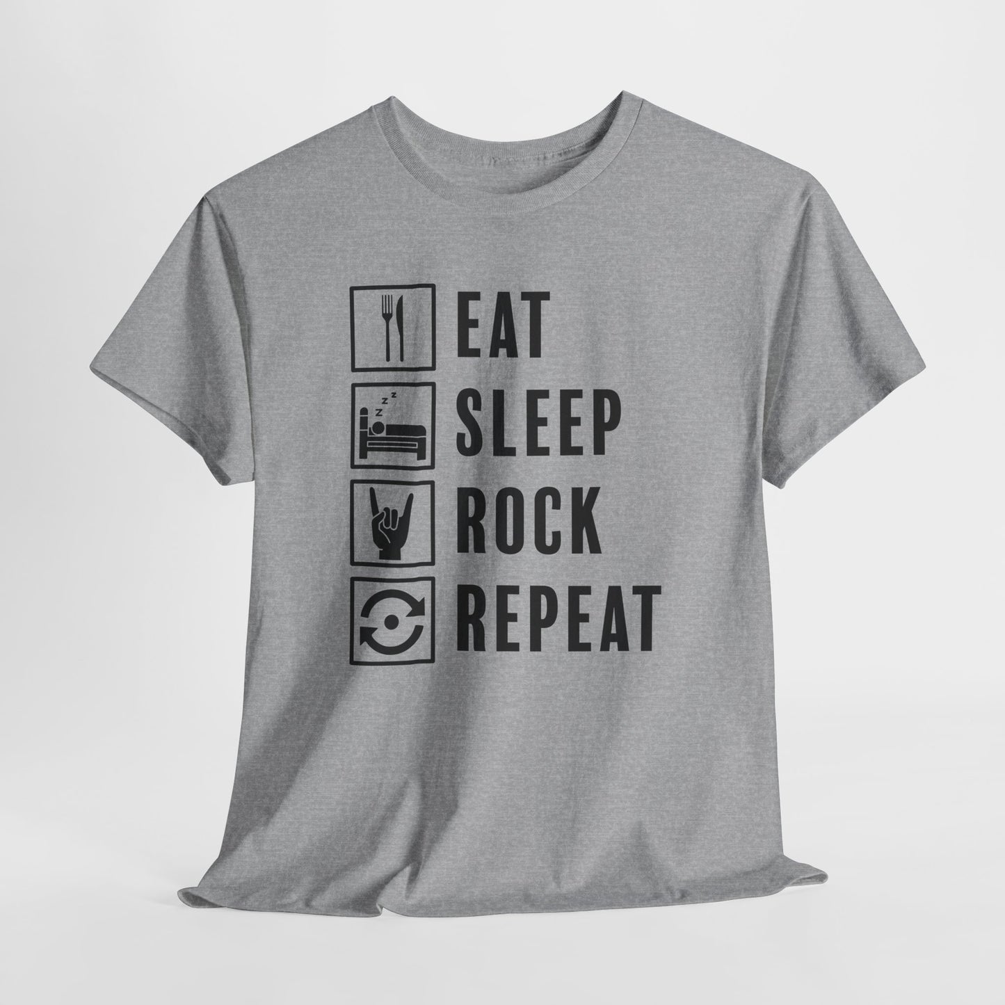 Eat Sleep Rock Repeat Tee - Music Vibe