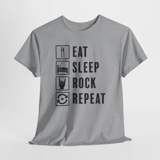 Eat Sleep Rock Repeat Tee - Music Vibe