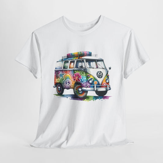 Colorful Vintage Hippie VW Bus Tee