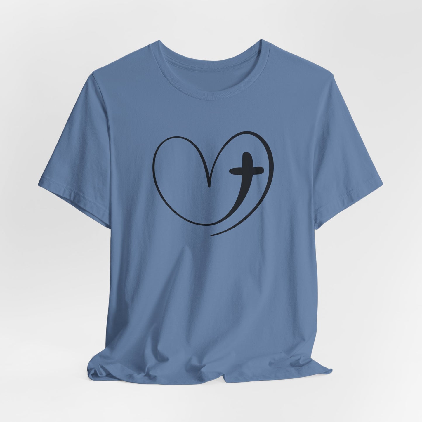 Heart Cross T-Shirt - Classic Christian Graphic Tee